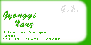gyongyi manz business card